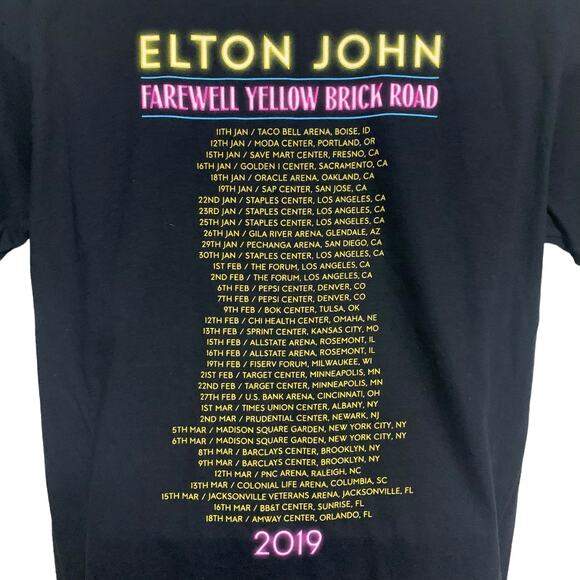 Elton John 2019 Farewell Yellow Brick Road Tour Mens Size L - Picture 6 of 8